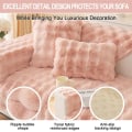 Miniatyrbild 4 av 5: Kanin Plysch Soffa Överdrag L Form 1/2/3/4 Sits Soffa Överdrag Hörnsoffa U Form, 2023 Ny Universal Halkskyddad Soffa Skydd, Super Mjuk Soffa pink 70*70cm