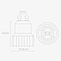 Miniatyrbild 5 av 5: Adapter för sockel - GU10 till E14 sockelomvandlare - Bajonettbas Lampfäste Adapter för Halogen LED-lampa