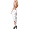 Pikkukuva 3 / 5: Naisten ranta pitkä sarong uimapuku hapsulla white+black