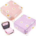 Miniatyrbilde 1 av 5: Pakke med oppbevaringsposer for sanitærbind, vanntett oppbevaringspose for sanitærbind med glidelås, første menstruasjonspose for jenter/kvinner pink