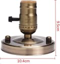 Miniatyrbillede 2 af 5: E26 Solid Light Bulb Socket, E26 Lamp Base Elektropletning Aluminium Vintage Retro Edison Skrue Loftlampe Pæreholder med Afbryder