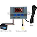Miniatyrbillede 4 af 5: XH-W3002 110V-220V -50~110℃ Digitalt display temperaturstyringsswitch  Akvarium Inkubator Temperaturregulator med 1 meter vandtæt sonde