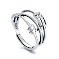 Miniatyrbild 3 av 5: Ångest Ring, Fidget Ring Ångest Ringar  Spinner Ring, Silverpläterade Fidget Ringar för Ångest Stressavlastare Spinner Ringar, Justerbara Ringar