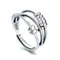Miniatyrbillede 3 af 5: Angstring, Fidget Ring Angst Ringe  Spinner Ring, Sølvbelagt Fidget Ringe til Angst Stressaflastning Spinner Ringe, Justerbare Ringe