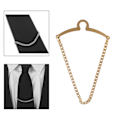 Miniatyrbild 4 av 5: Slips Man Chain Herringbone Klassisk Mode Brosch Slipsklämma, för Affärer, Bröllop, Skjorta Smycken Guldplätering Present