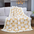 Miniatyrbild 1 av 3: Filt Soffa Gosig Filt - Varm Sherpa Flanell Soffa Överkast, Tjock Soffa Filt Soffa Filt, Fluffig Filt för Soffa yellow 130*160cm