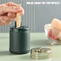 Miniatyrbild 5 av 5: Automatisk tandpetare dispenser, Pop-up automatisk tandpetare dispenser, Bärbar tandpetare hållare utan tandpetare (Ljusgrön)
