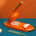 Miniatyrbillede 2 af 5: Manuel 2 i 1 Dumpling Maker, Dumpling Skin Maker, Dumpling Press Form, Køkken Dumpling Making Tool Orange 2stk
