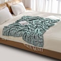 Miniatyrbillede 4 af 4: Kælen blødt tæppe, sengetæppe, sofa, uldtæppe, tæppe, sofatæppe, fluffy sofatæppe, merino tæppe, fluffy varmt plaid green 130*220cm