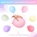 Miniatyrbillede 3 af 5: Pastelfarvede regnbueballoner, 100 stk. ballonpakke 13,2 tommer makaron flerfarvede balloner, assorterede farver latexballoner