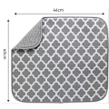 Miniatyrbillede 2 af 5: Opvaskemåtte til køkken Superabsorberende opvaskeunderlag til køkkenbordplade Bordplade 40cm x 46 cm 2 stk. Grå