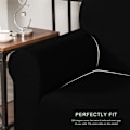 Miniatyrbild 3 av 5: Piece Rhombus Soffa Överdrag Stretch Tyg Soffa Överdrag Möbler Skydd för Soffa 3-Sits Soffa Skyddande Överdrag för Vardagsrum Polyester Hållbar black