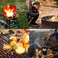Miniatyrbillede 5 af 5: Lommeløsning i rustfrit stål, 2 stk. otte-sektioner lommeløsning til camping, grill, picnic