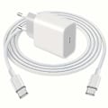 Miniatyrbilde 1 av 5: 20W USB-C Hurtiglader med Type-C til Type-C Kabel, EU Plugg