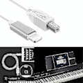 Pikkukuva 1 / 2: Salaman USB 2.0 -kaapeli Type-B MIDI-näppäimistömuuntimelle iPhone 7 8 X iPadille