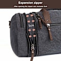 Pikkukuva 4 / 5: Kangaskassi, jossa on kaksi sivutaskua laajennuksia varten, unisex-viikonloppureppu, suuri matkakassi (musta)