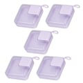 Miniatyrbillede 1 af 5: Pudderdåse Rejsetaske, 5 Stk Makeup Pudderdåse Opbevaringsboks Gennemsigtigt Dæksel Ansigtsmakeup Blender Puff Rejsetaske, Lilla
