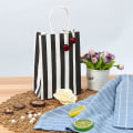 Miniatyrbillede 4 af 5: Festsække 25 stk. Små gaveposer 16x8x22cm Sort og hvidt papirposer til Halloween, jul, Valentinsdag, mors dag, bryllup-(sort) Black