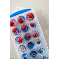Miniatyrbillede 2 af 5: Isterningbakke med silikonebund, 21 pop-out isterninger, 11,9 x 29,9 x 2,5 cm, blå Blue