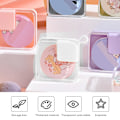 Miniatyrbilde 3 av 5: Pudderpuff Reiseetui, 5 stk Sminkepudderpuff Oppbevaringsboks Klar Deksel Ansiktsmakeup Blender Puff Reiseetui, Hvit