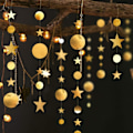 Miniatyrbillede 1 af 5: 4 stk. Guld Twinkle Little Star Party Kit Metallic Matt Gross Garland Bunting Banner Dekoration til Jul Fødselsdag Bryllup Børneværelse