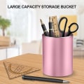 Miniatyrbilde 3 av 5: Pen holder blyantholder for skrivebord, metall blyantholder for skrivebord, sminkebørsteholder, blyantkopp, pennarrangør (rosa)
