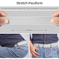 Miniatyrbild 3 av 5: Herrbälte, elastiskt flätat bälte unisex män kvinnor flätat elastiskt stretch vävt bälte 33mm(1,25\") vitt