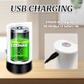 Miniatyrbillede 4 af 5: Vanddispenser til 5 gallon flaske, bærbar elektrisk vandpumpe med USB-datakabel, hvid automatisk drikkevandspumpe