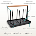 Pikkukuva 4 / 5: All-in-one-pulloteline SodaStreamille - Valutusteline kaikentyyppisille pulloille juoma- ja vauvapulloille - Universaali kuivausteline (metalli, musta) black