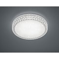 Miniatyrbilde 2 av 2: LED-taklampe, akryl, integrert, 18 W, transparent, diameter 38,5 cm, hvit