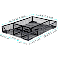 Miniatyrbillede 2 af 5: Skrivebordsskuffe Organizer Bakke - Metal Mesh 5 Rum Stor Plads, Multi-use Opbevaringsboks Sæt til Kontor, Badeværelse, Køkken Bestik, Makeup