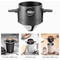 Miniatyrbilde 4 av 5: Gjenbrukbar permanent kaffefilterholder med rustfritt stål dobbelt filterholder 1-2 kopper
