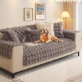 Miniatyrbild 1 av 5: Kanin Plysch Soffa Överdrag L Form 1/2/3/4 Sits Soffa Överdrag Hörnsoffa U Form, 2023 Ny Universal Halkskyddad Soffa Skydd, Super Mjuk Soffa grey 90*180cm