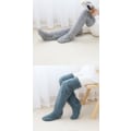 Miniatyrbilde 4 av 5: Teddy Legs Strømper, Koselige Strømper, Over Knee Høy Fuzzy Plysj Tøffel Strømper, Varme Over Knee Fottøy, Fuzzy Legs, Lange Fuzzy Strømper grey