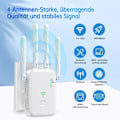 Miniatyrbillede 2 af 6: WiFi Forstærker 300Mbps Høj Ydeevne med 4 Antenner med Repeater/AP Mode Forstærker med Ethernet Port til Alle WiFi Enheder