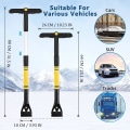 Miniatyrbilde 5 av 5: Snøskrape, isskrape for bilvindu, uttrekkbar avtakbar snøbørste for bil med 360 graders roterende hode for bil SUV lastebil