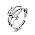 Miniatyrbilde 1 av 5: Angstring, Fidget Ring Angst Ringe Spinner Ring, Sølvbelagt Fidget Ringe for Angst Stressavlastning Spinner Ringe, Justerbare Ringe