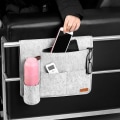 Miniatyrbild 3 av 5: Sängficka i filt med halkfri botten och hållare för vattenflaska, hängande organiseringsväska för vattenflaska, telefon, iPad, tidningar, fjärrkontroller - Grå