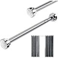 Miniatyrbilde 1 av 5: Teleskopisk dusjforhengstang 45-70cm Rustfritt stål Teleskopstang Utrekkbar Ingen boring Justerbar lengde for skap