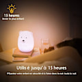 Miniatyrbillede 4 af 5: Børns natlys bjørn natlys LED-lampe soveværelse 9 farver  multifarvet USB genopladelig let natlys med fjernbetjening