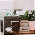 Miniatyrbild 5 av 5: Kalender 2024 Kalender Skrivbord Datum Block Trä Datum Block Skrivbord Kalendrar Retro Heminredning Kontorsdekorationer Julkalender(15.2X13X6.5cm) Yellow