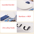 Miniatyrbilde 4 av 5: Veggmontert klesstativ med hylle klesstativ kontrastfarge designstativ hylle vegg klesstativ for soverom stue vaskerom svart 4 hooks