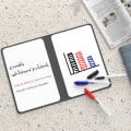 Miniatyrbillede 4 af 5: Tør slet lille whiteboard A5 notesblok, mini skrivebords whiteboards med sletbare penne (penne stilarter er tilfældige)