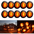 Miniatyrbillede 1 af 4: 3/4 tommer ravgule LED-pæreindikator DC 12V bilbagagerum baglygte bremselys sidemarkørlys (10 pakke)