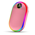 Miniatyrbilde 1 av 5: Håndvarmere oppladbare med lys (7 farger), 10000mah luminescens elektrisk håndvarmer, (13-18 timer) rose gold