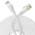 Miniatyrbillede 1 af 5: 10m fladt Ethernet-kabel, Cat7-netværkskabel med forgyldt RJ45, kompatibel med Cat6/Cat5, fiber Ethernet-kabel, til router, switch-modem (hvid)