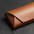 Miniatyrbillede 2 af 5: Etui til briller i høj kvalitet - Solbriller Etui Flip Cover Læder Anti-tryk og Anti-fald Brilleetui - Sort