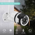 Miniatyrbilde 2 av 5: Utendørs WiFi overvåkingskamera, FHD 1080P overvåkingskamera, med nattsyn, bevegelsesdeteksjon, toveis lyd, metallisk IP66 vanntett