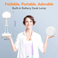 Miniatyrbillede 4 af 5: LED Bordlampe, Dæmpbar Bordlampe, 6400mAh Batteridrevet Bordlampe, Genopladelig Lampe til Soveværelse, Berøringslamper Natlamper