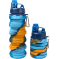 Pikkukuva 1 / 5: Silikoninen kokoontaitettava vesipullo lapsille 550 ml / 19 oz karabiinihaalla 100 % vuototiivis BPA-vapaa matkakannu Yellow